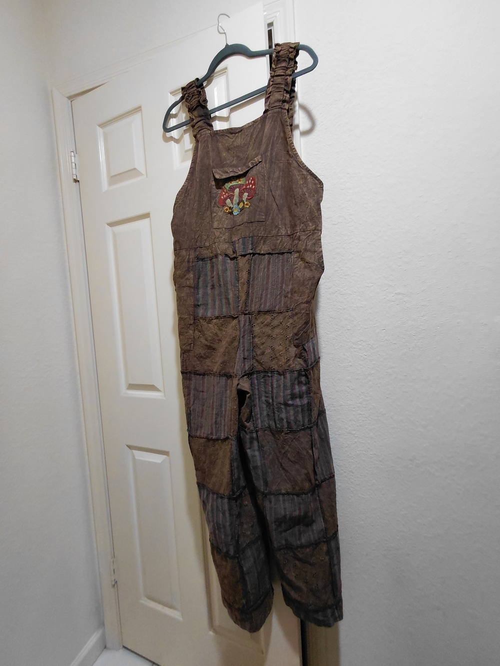 Bohemian Patchwork Brown Women's Jumpsuit